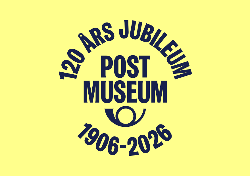 Logotyp Postmuseum 120 år